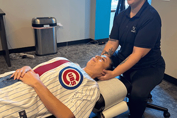 The Joint Chiropractic West Loop Patient Adjustment