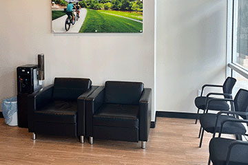 The Joint Chiropractic League City Front Lobby Seating