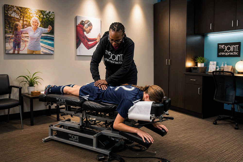 The Joint Chiropractic Gainesville Archer Road Patient Adjustment