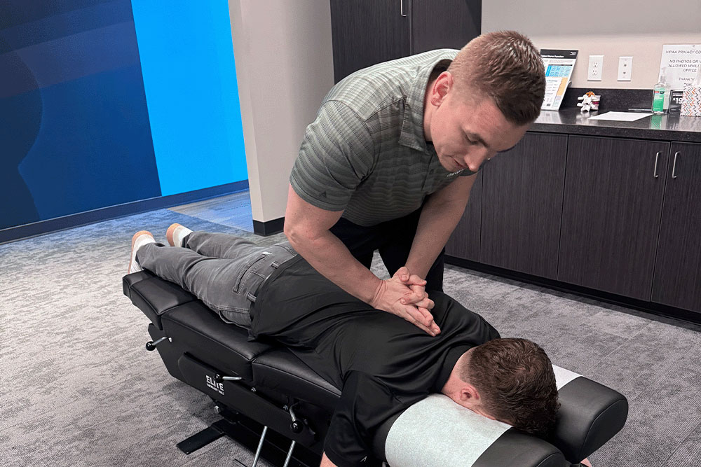 The Joint Chiropractic Post Falls Patient Adjustment