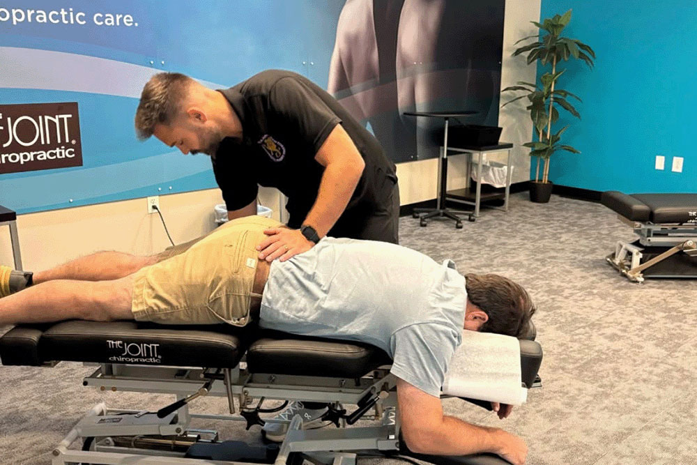 The Joint Chiropractic Gallatin Patient Adjustment
