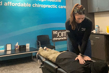 The Joint Chiropractic West Loop Patient Adjustment