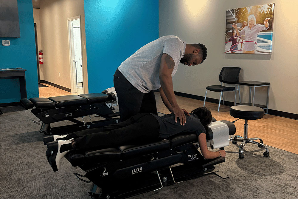 The Joint Chiropractic Springdale  Patient Adjustment