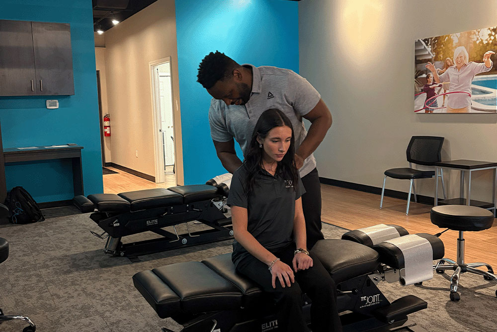 The Joint Chiropractic Springdale  Patient Adjustment