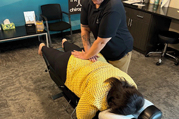 The Joint Chiropractic West Loop Patient Adjustment