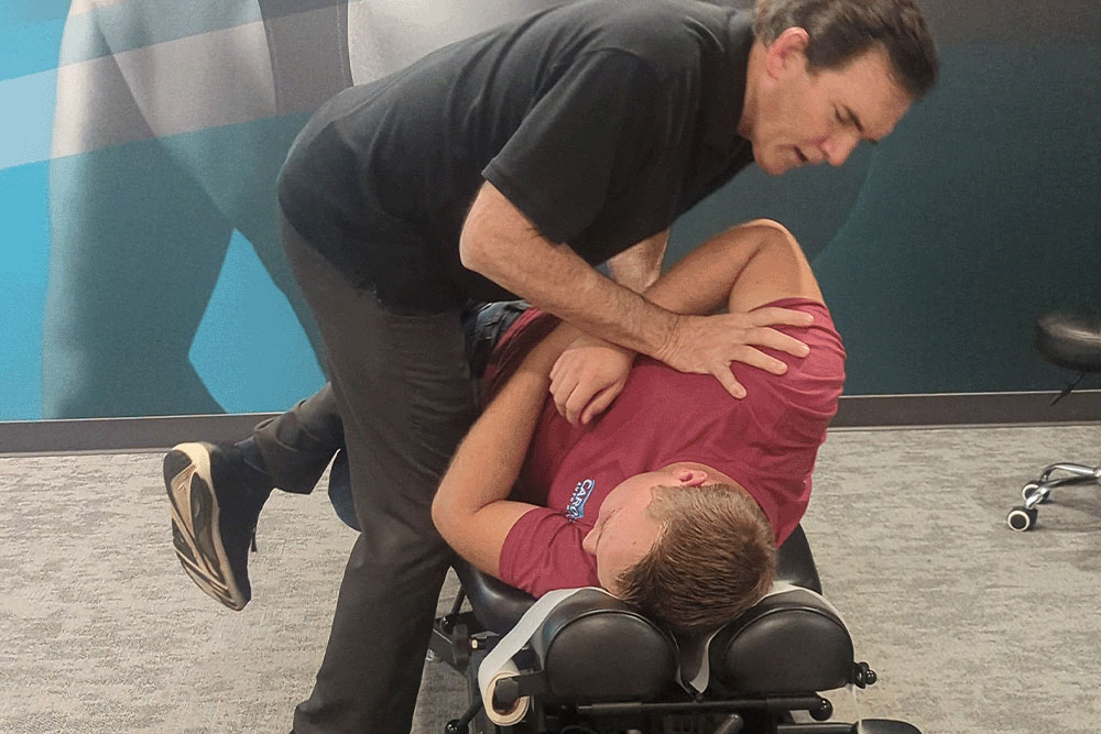 The Joint Chiropractic Hickory Patient Adjustment