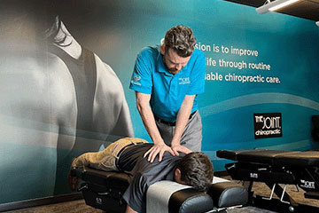 The Joint Chiropractic Bloomingdale FL Patient Adjustment