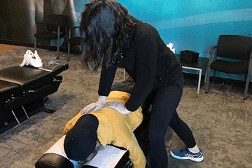 The Joint Chiropractic West Loop Patient Adjustment