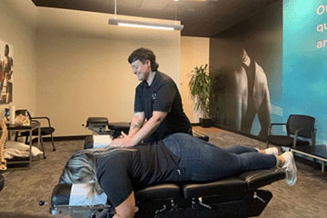 The Joint Chiropractic West Loop Patient Adjustment