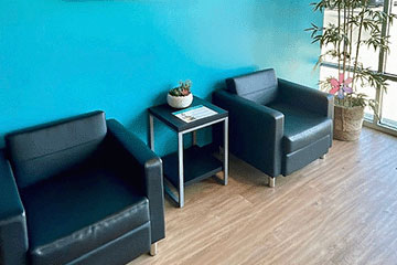 Front lobby seating area at The Joint Chiropractic Bellevue